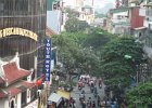 IMG 0650  Udsigt ud over Gaden Luong Van Can fra hotel værelsets balkon i Hanoi